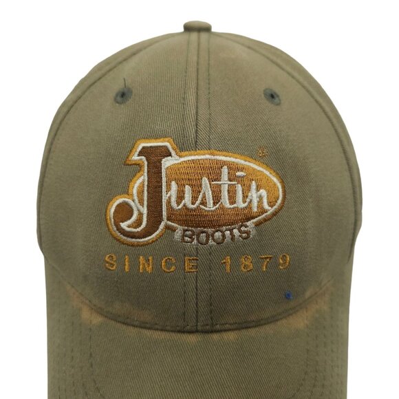 Justin Boots Logo Embroidered M & F Western Strapback Cap Trucker Baseball Hat - Picture 8 of 15